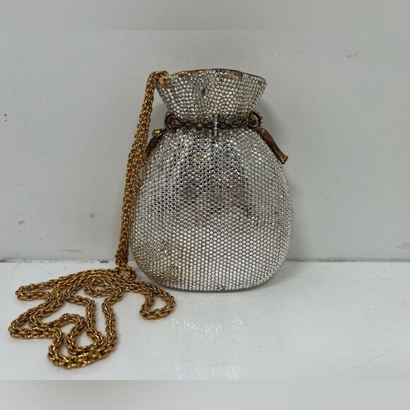 Judith Leiber Crystal Money Sock Clutch Bag - Picture 1 of 10